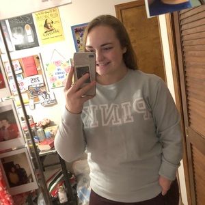 size M - PINK light blue sweatshirt